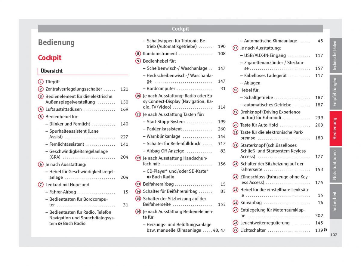 Seat Ateca Handbuch / page 109