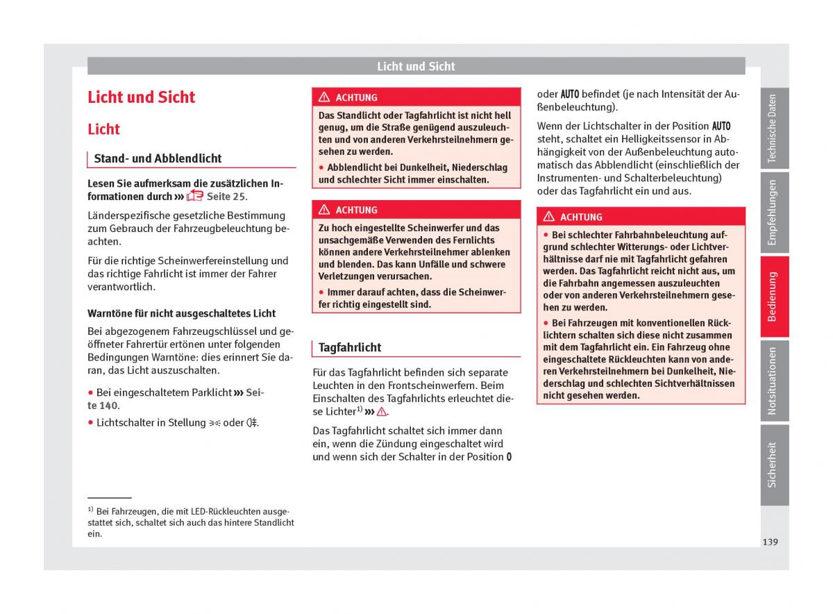 Seat Ateca Handbuch / page 141