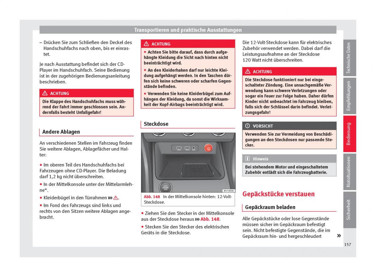 Seat Ateca Handbuch / page 159