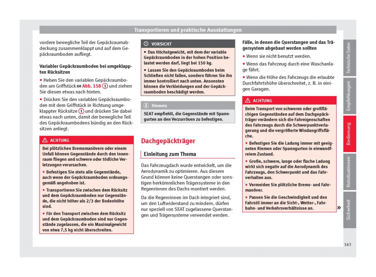 Seat Ateca Handbuch / page 165