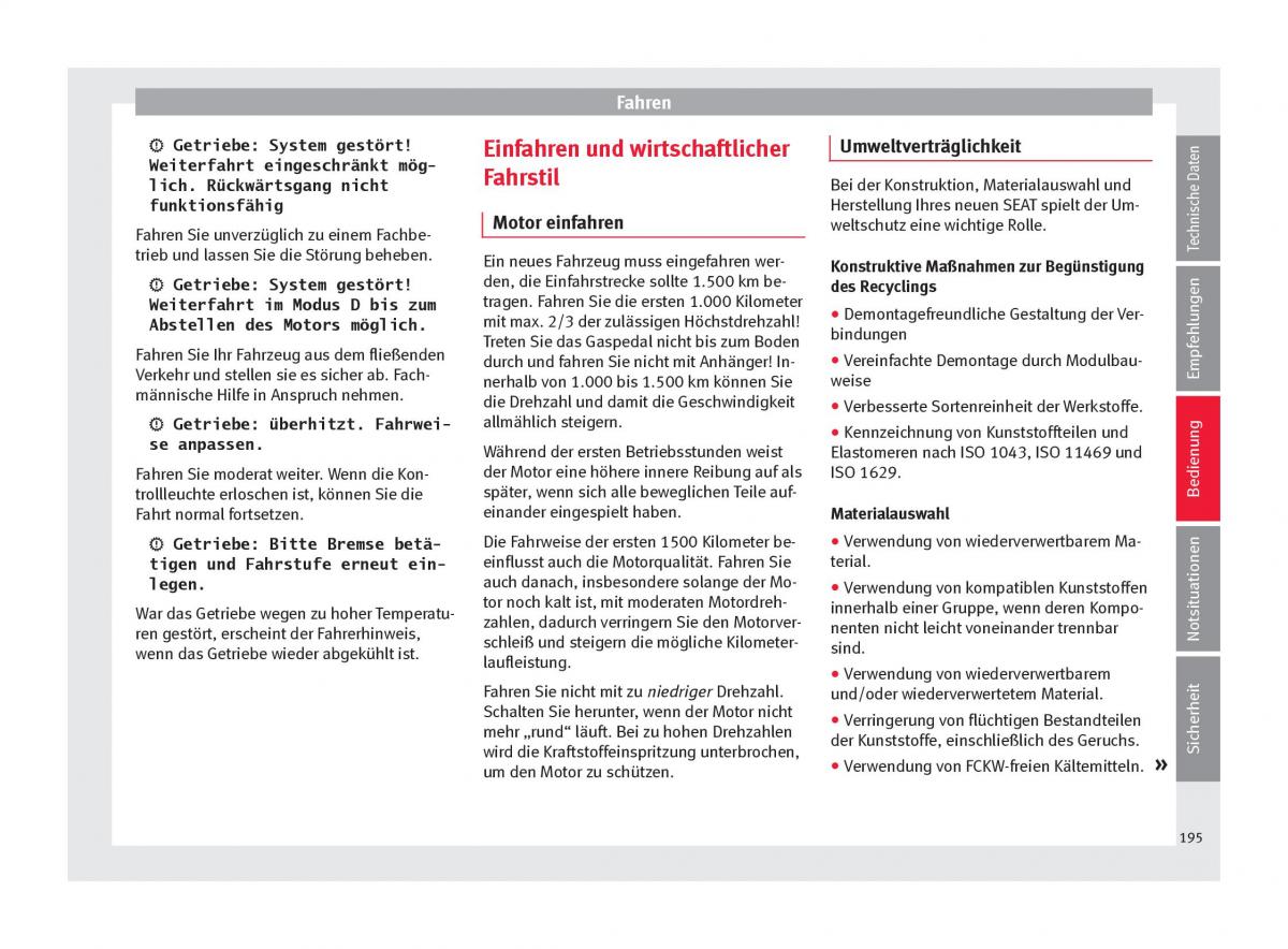 Seat Ateca Handbuch / page 197