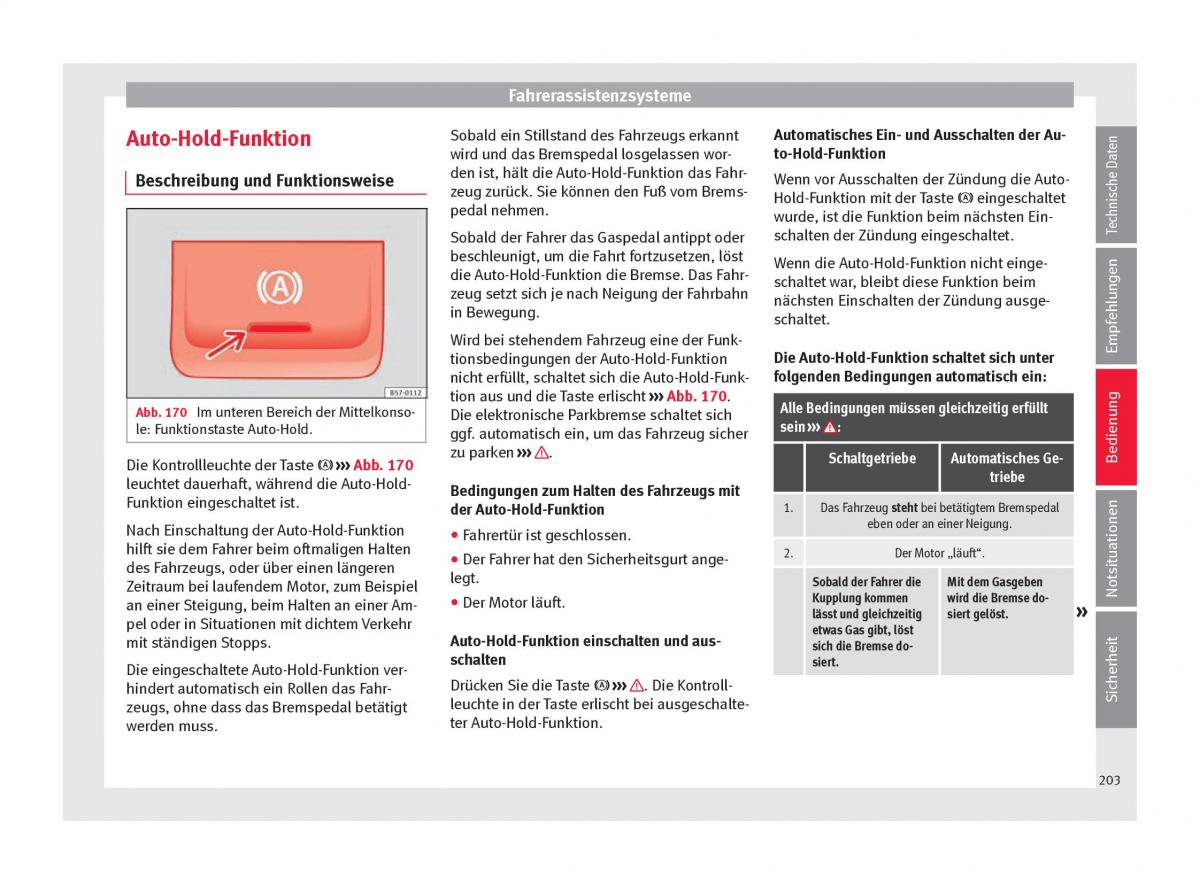 Seat Ateca Handbuch / page 205