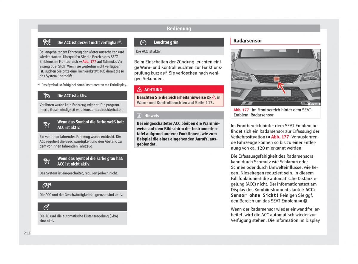 Seat Ateca Handbuch / page 214