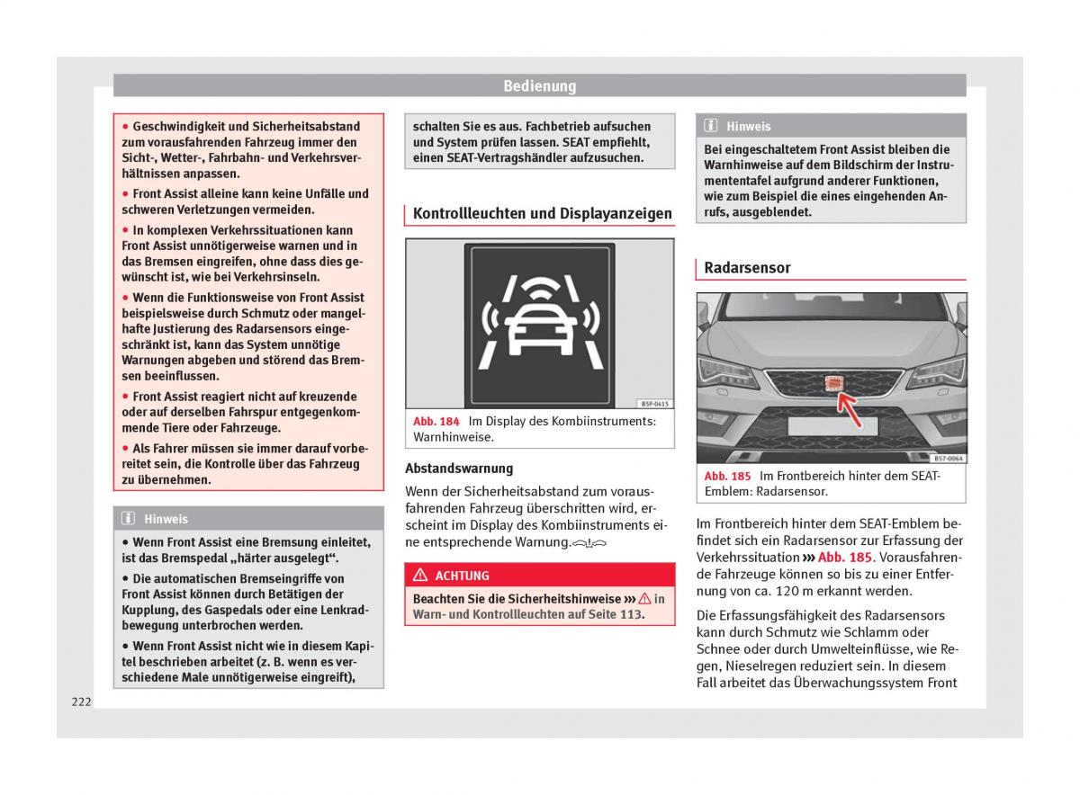 Seat Ateca Handbuch / page 224