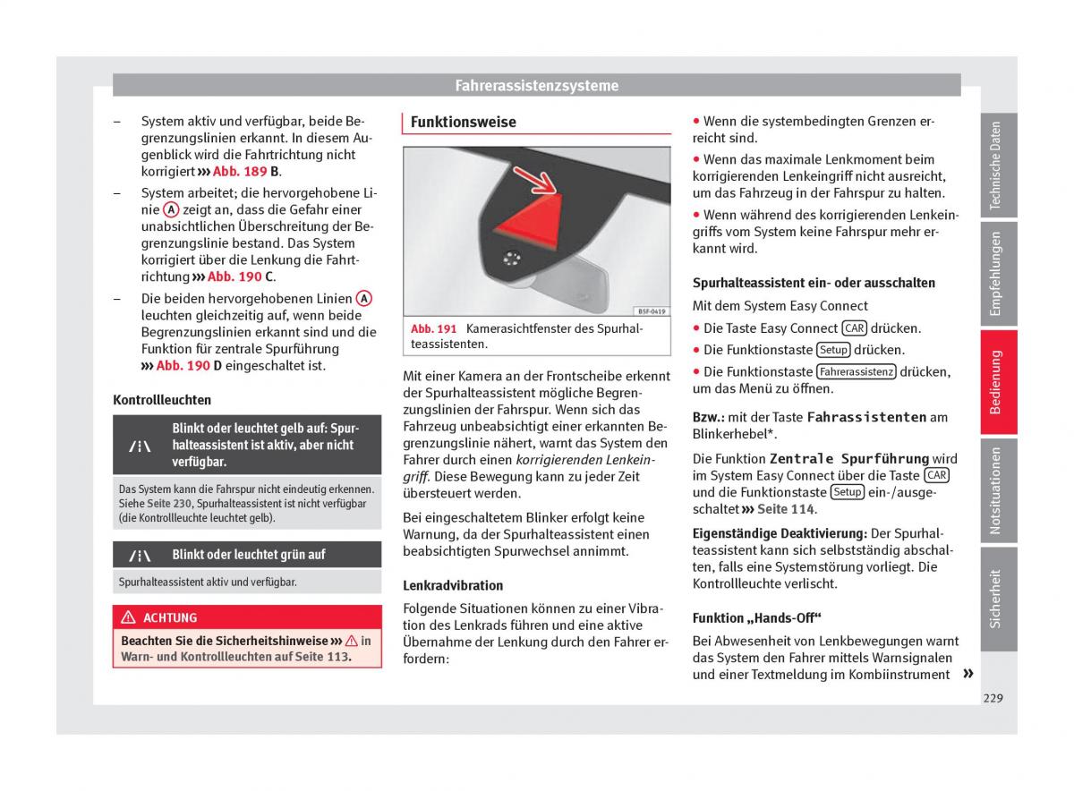 Seat Ateca Handbuch / page 231