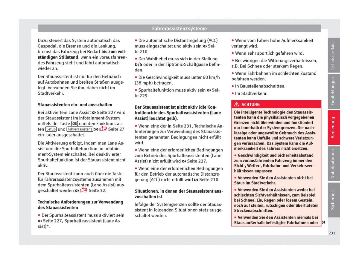 Seat Ateca Handbuch / page 233