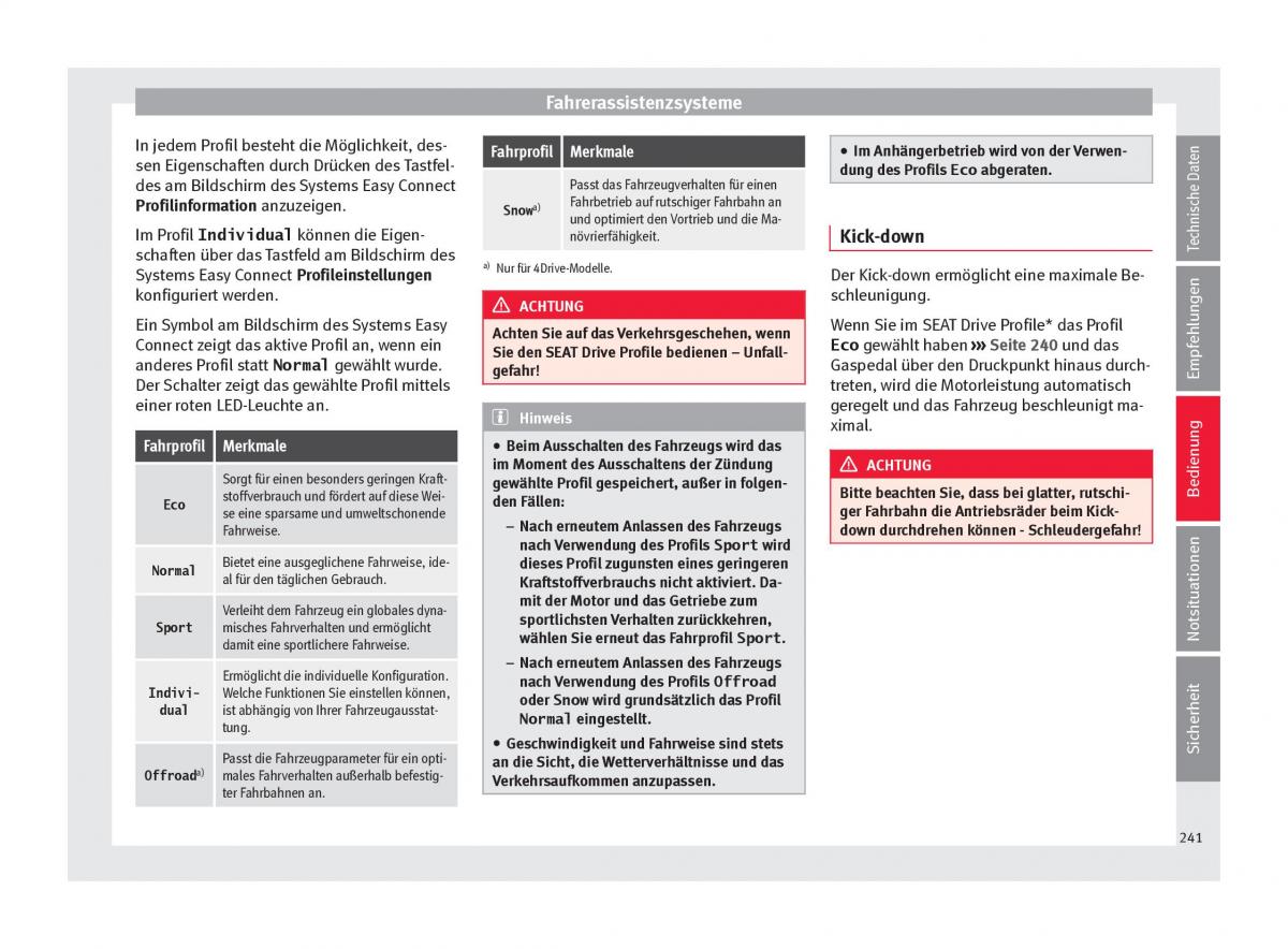 Seat Ateca Handbuch / page 243