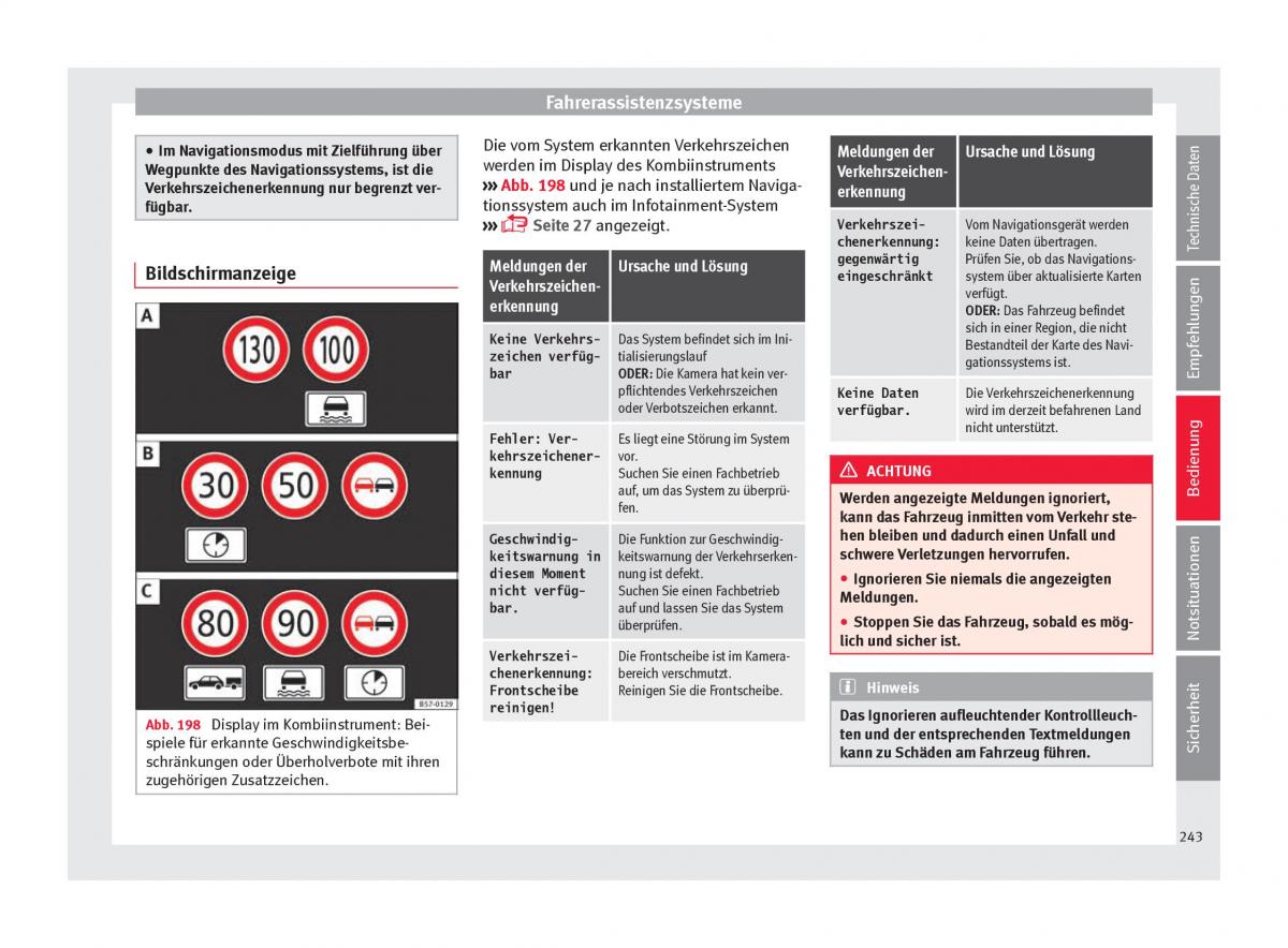 Seat Ateca Handbuch / page 245