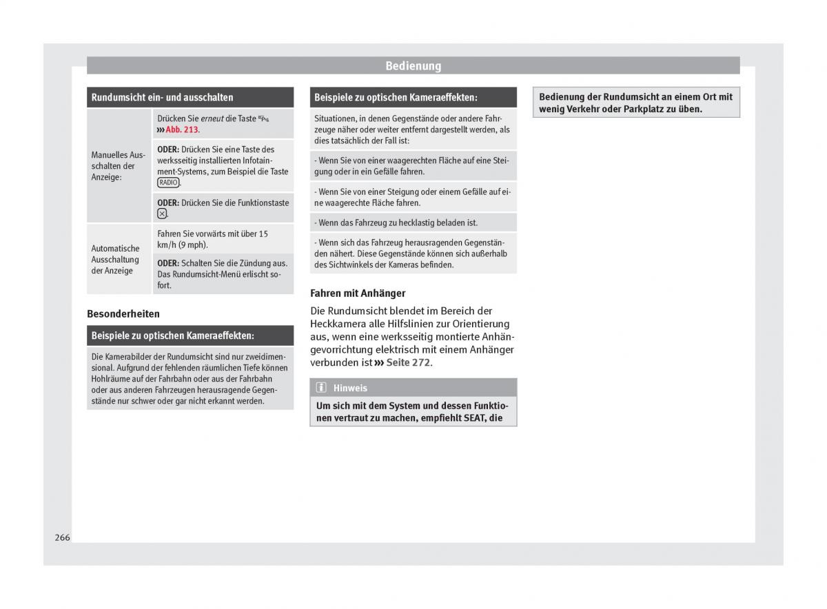 Seat Ateca Handbuch / page 268