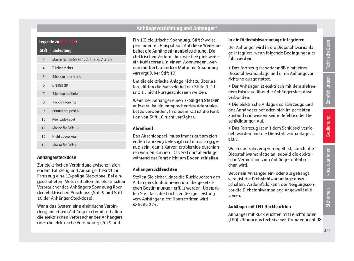 Seat Ateca Handbuch / page 279