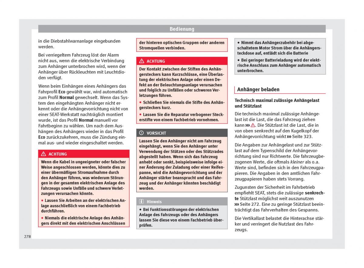 Seat Ateca Handbuch / page 280