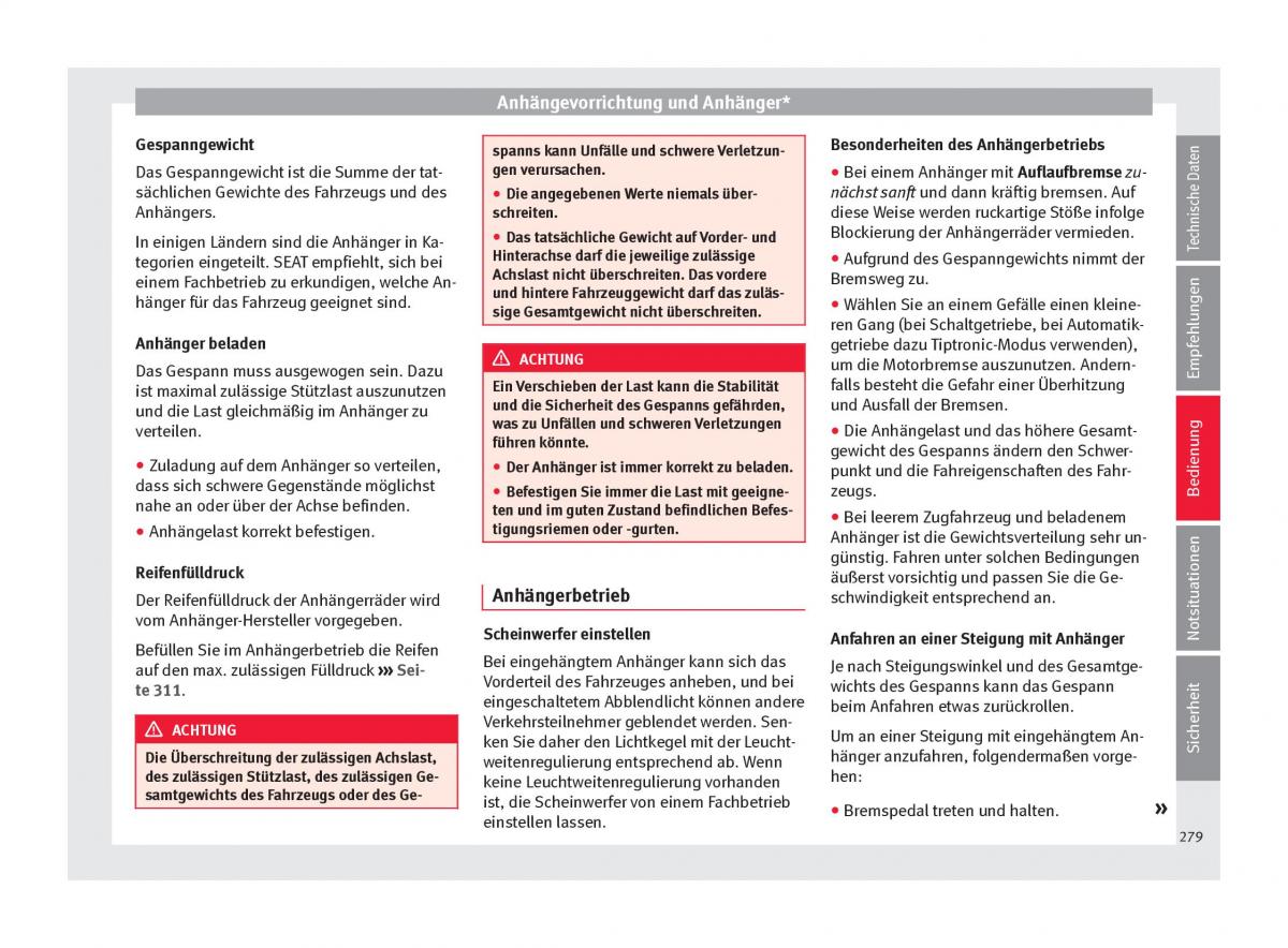 Seat Ateca Handbuch / page 281