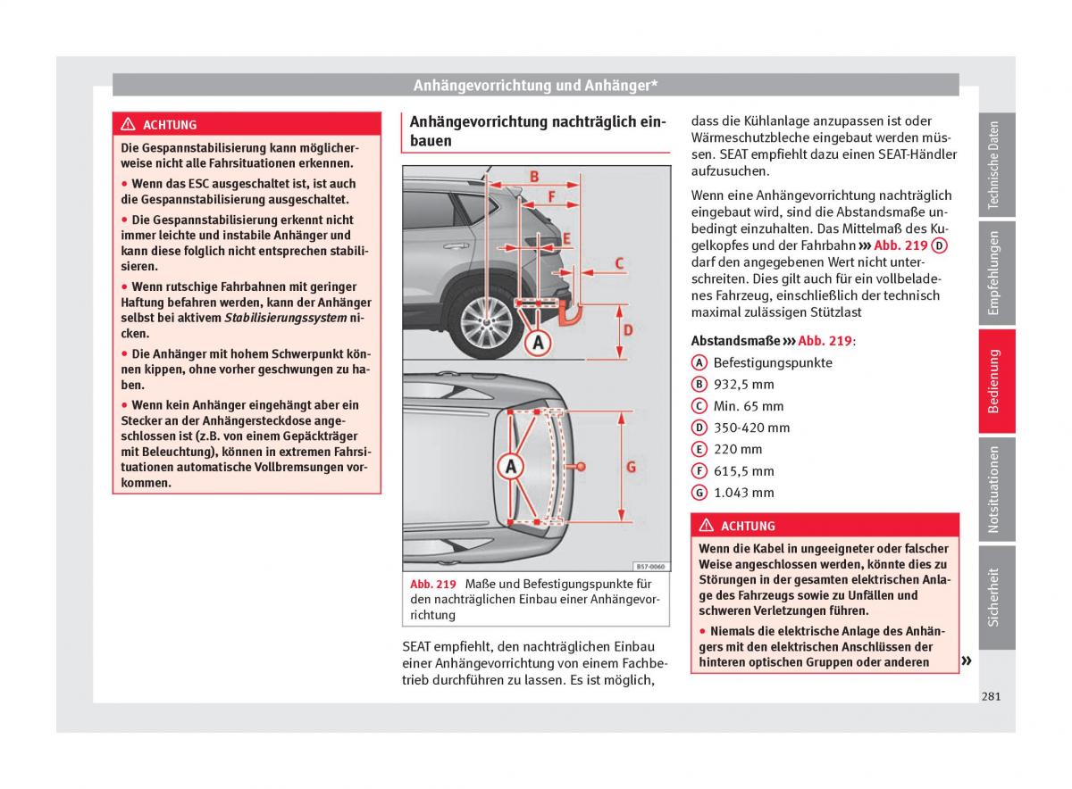 Seat Ateca Handbuch / page 283