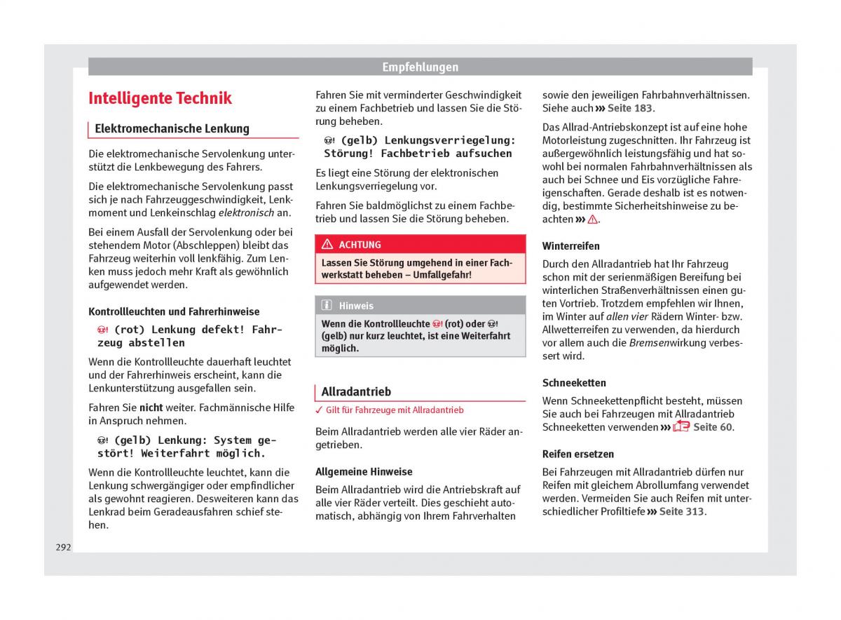 Seat Ateca Handbuch / page 294