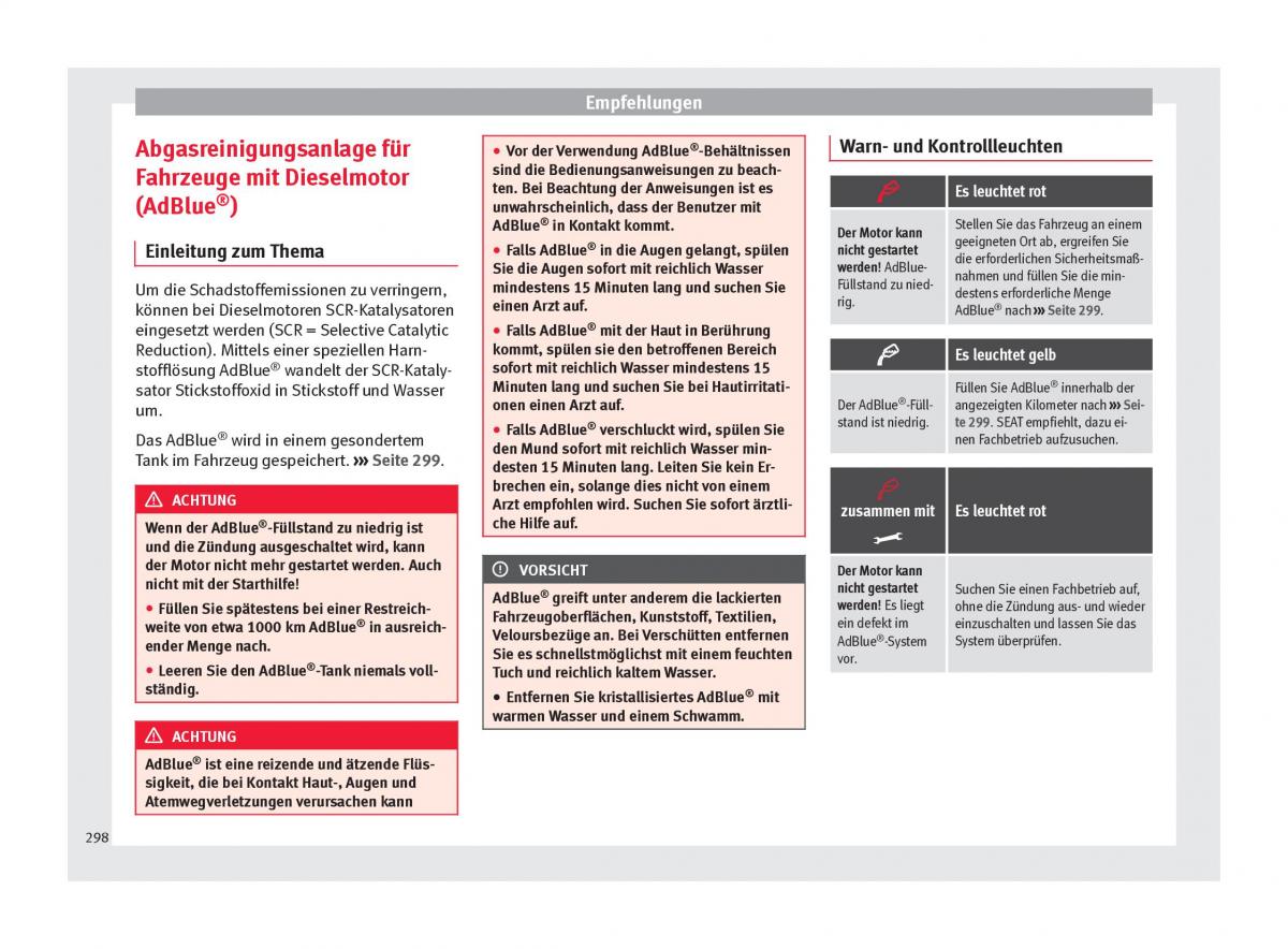 Seat Ateca Handbuch / page 300