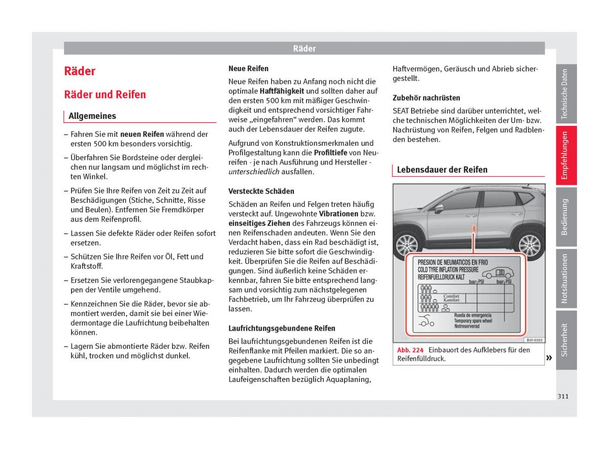 Seat Ateca Handbuch / page 313