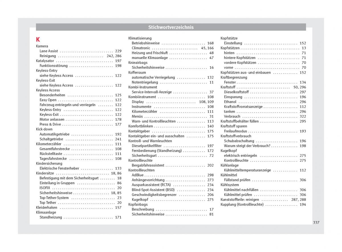 Seat Ateca Handbuch / page 339