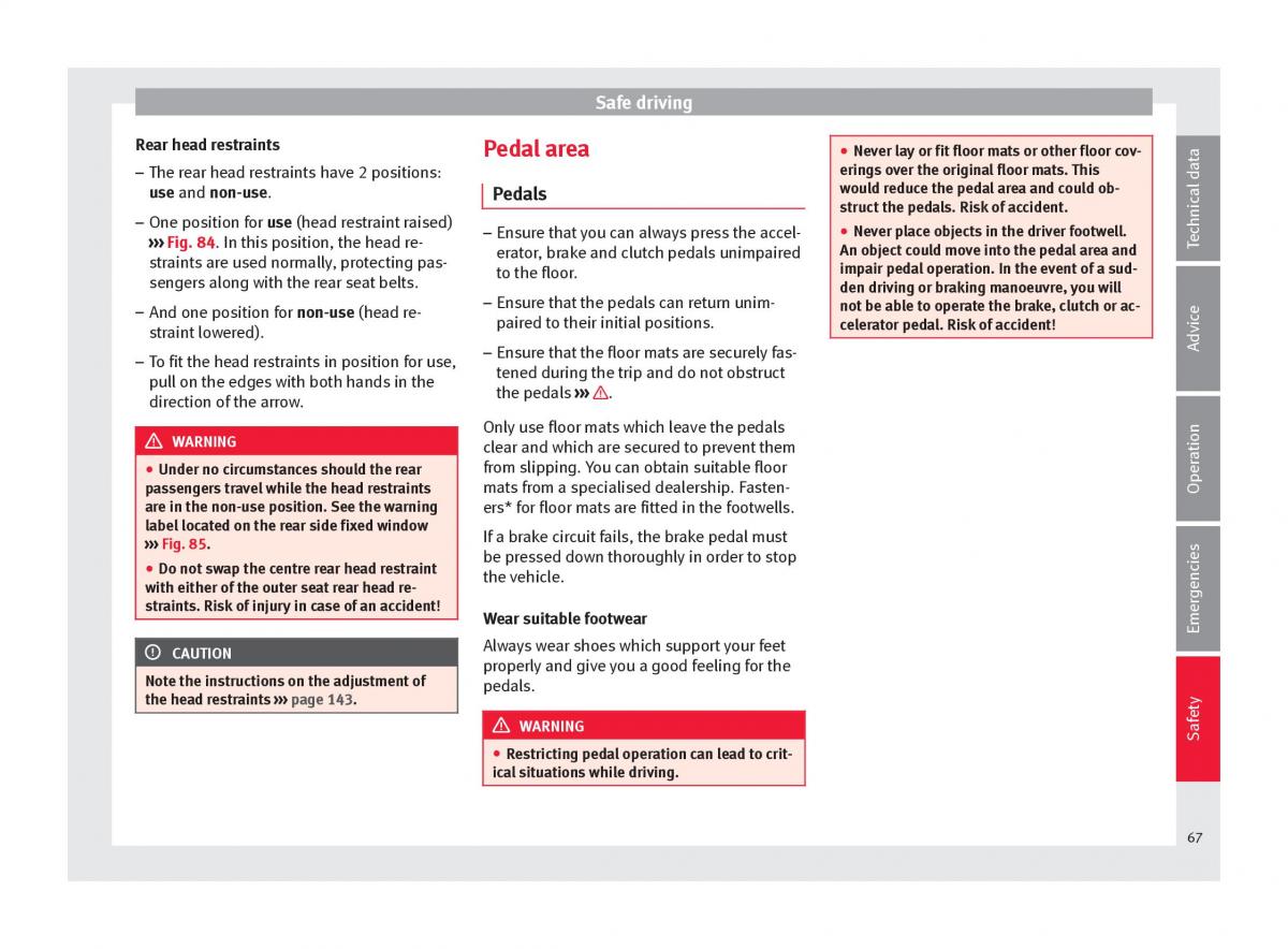 Seat Ateca owners manual / page 69