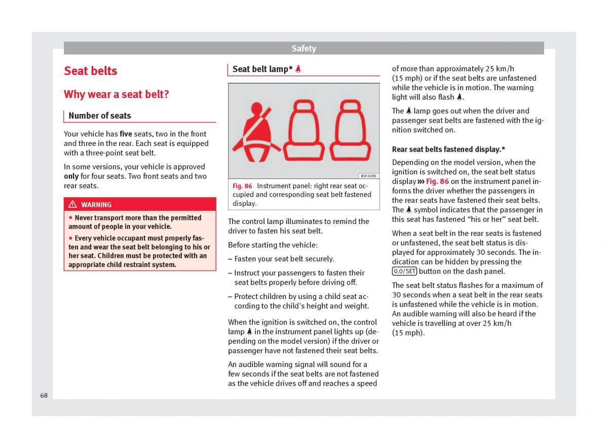 Seat Ateca owners manual / page 70