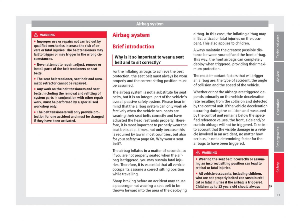 Seat Ateca owners manual / page 75