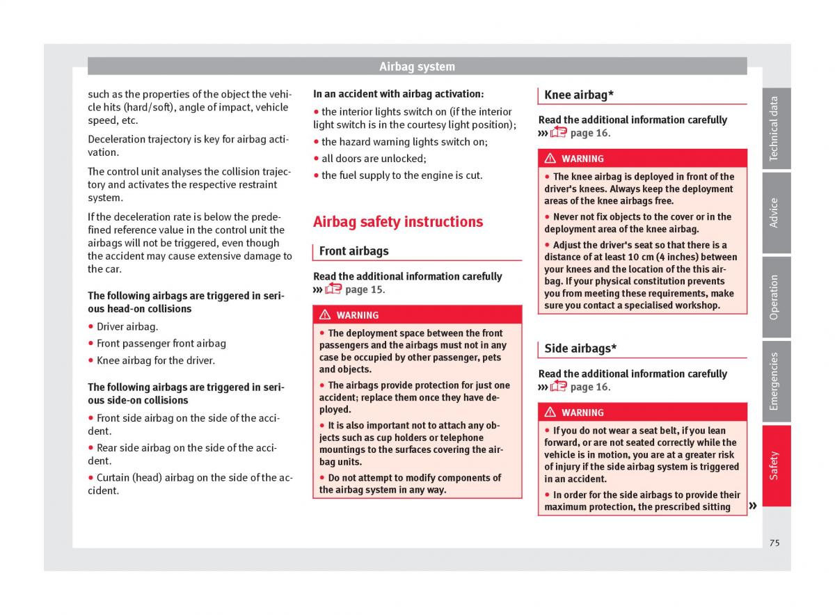 Seat Ateca owners manual / page 77