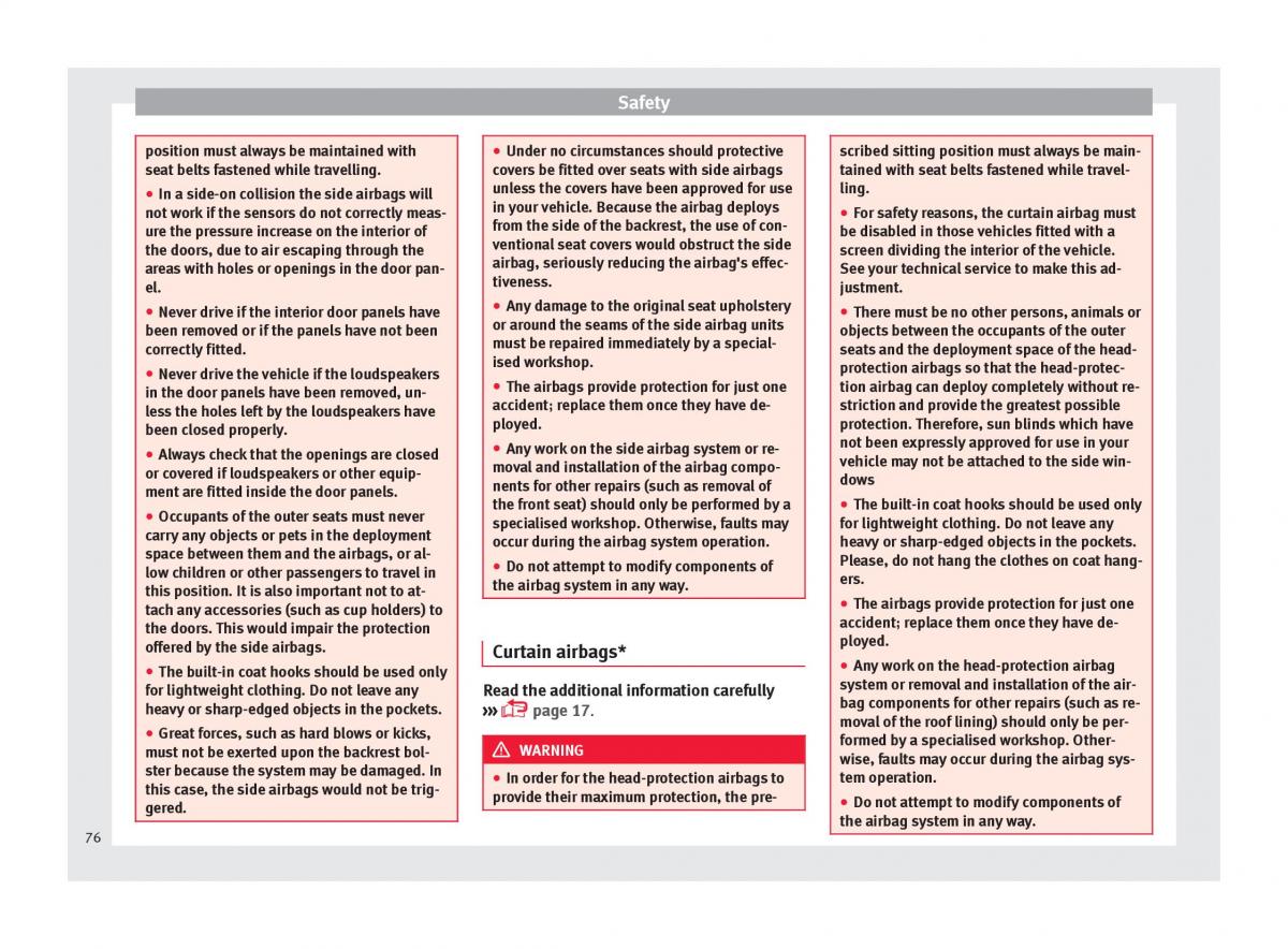 Seat Ateca owners manual / page 78