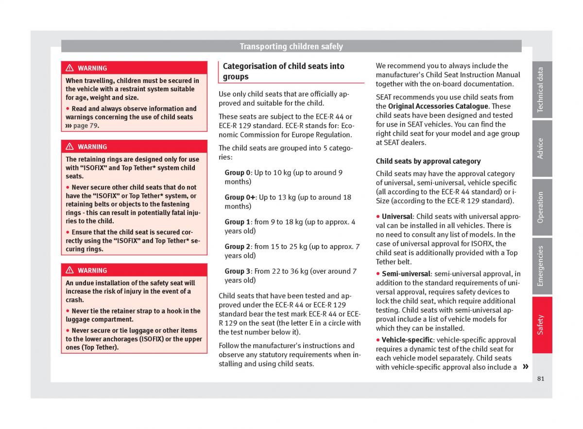 Seat Ateca owners manual / page 83