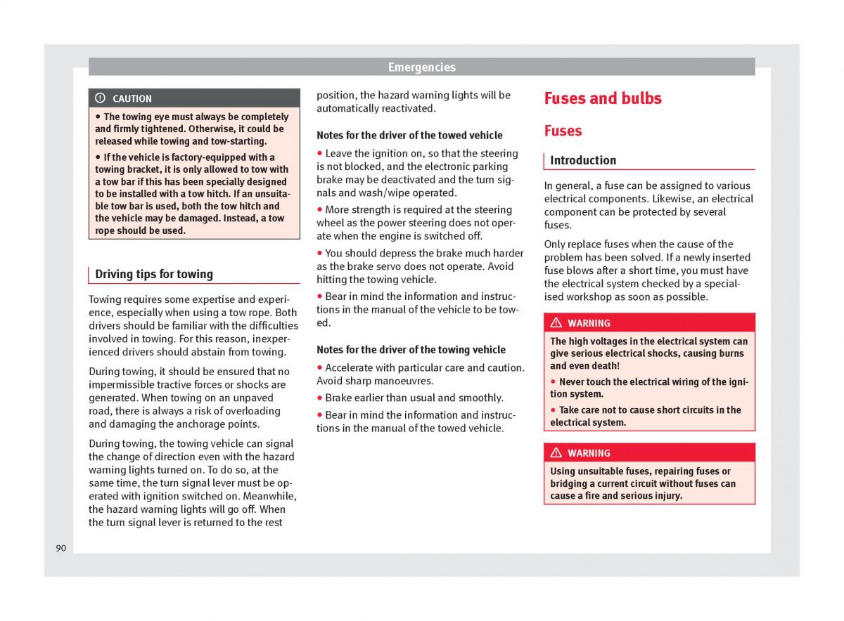 Seat Ateca owners manual / page 92