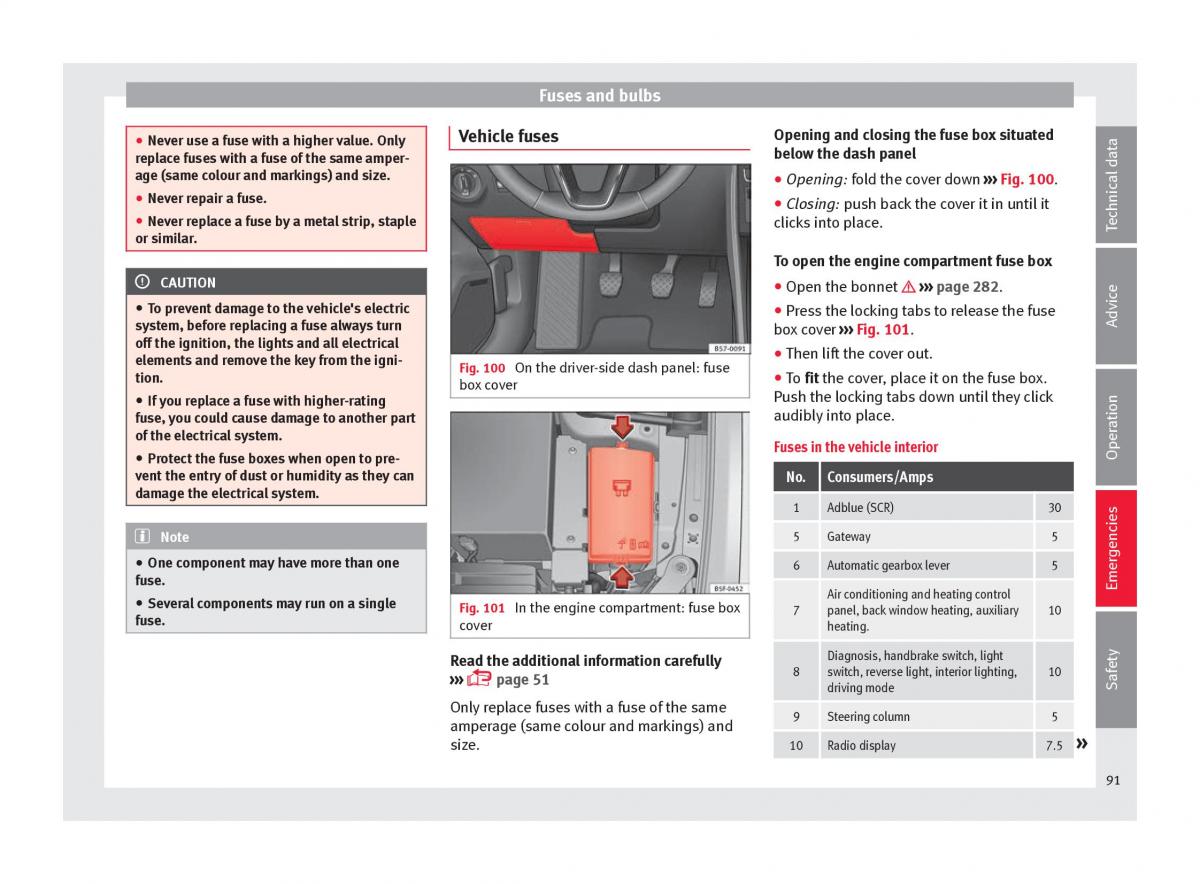 Seat Ateca owners manual / page 93