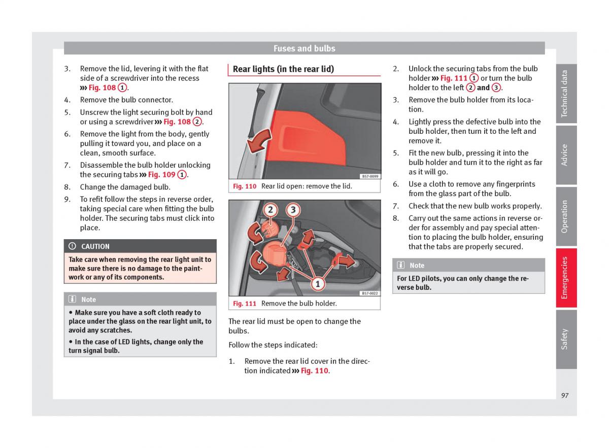 Seat Ateca owners manual / page 99