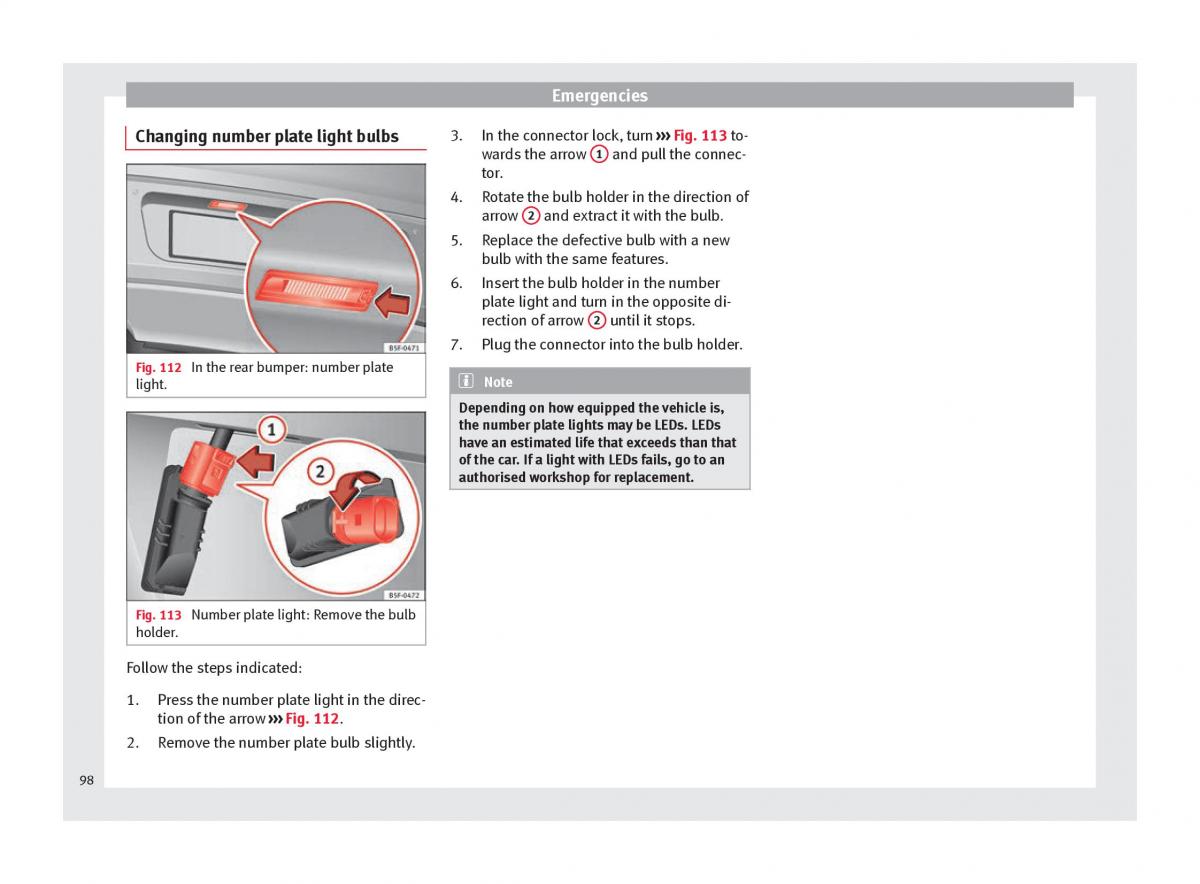 Seat Ateca owners manual / page 100