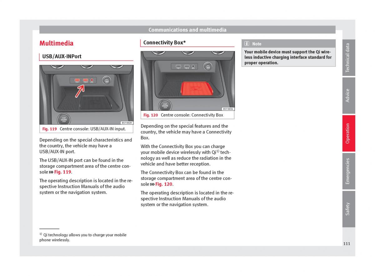 Seat Ateca owners manual / page 113