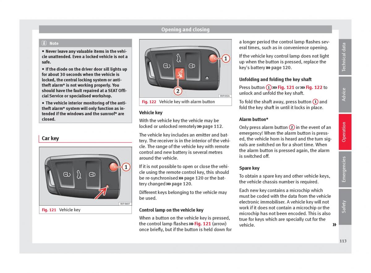 Seat Ateca owners manual / page 115