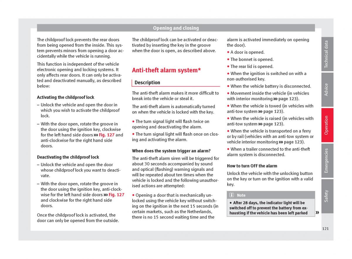 Seat Ateca owners manual / page 123