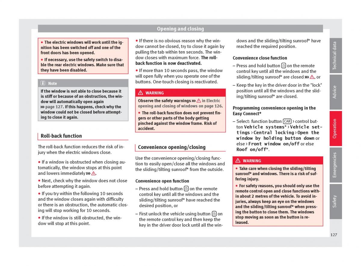 Seat Ateca owners manual / page 129