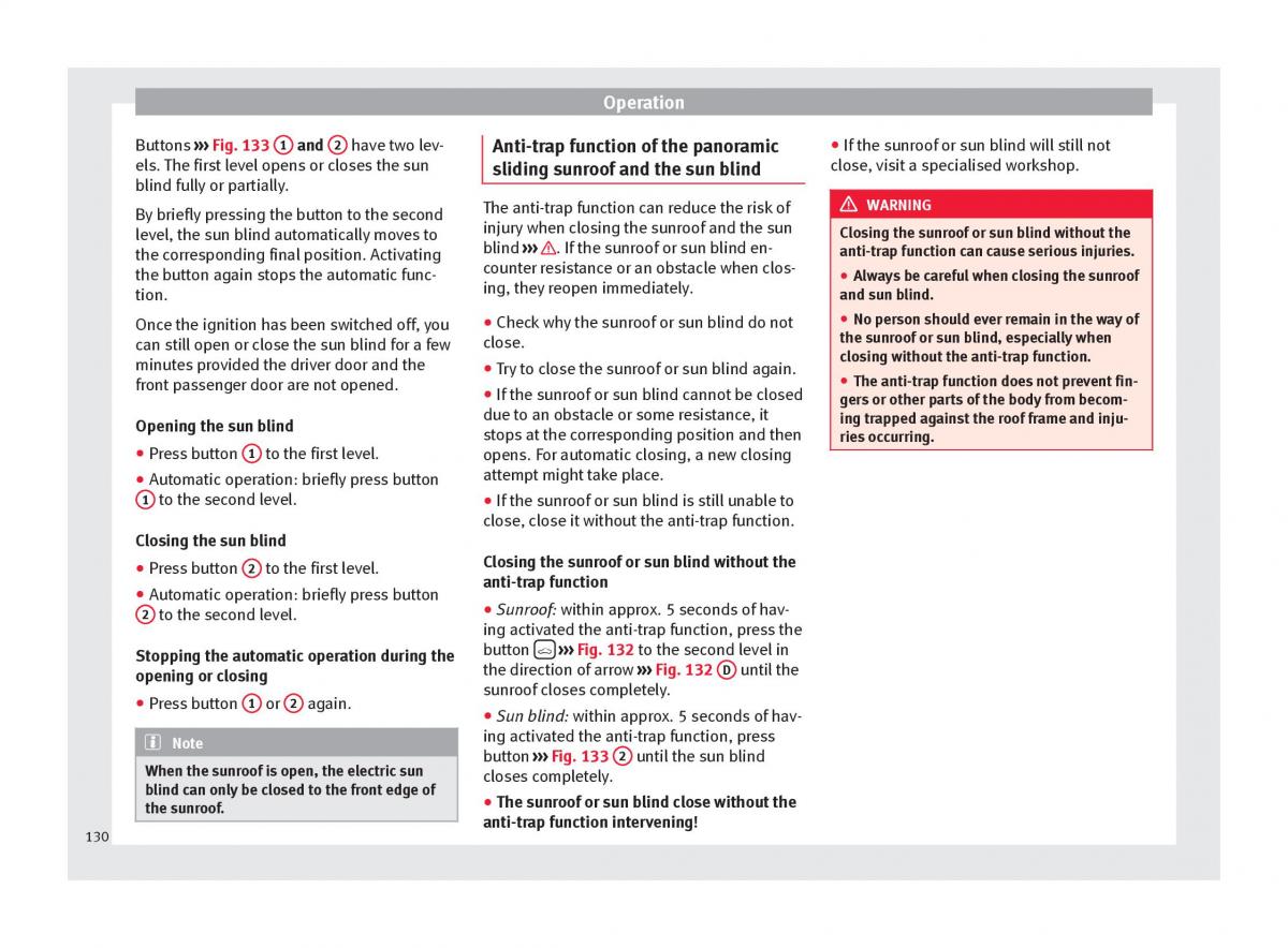 Seat Ateca owners manual / page 132