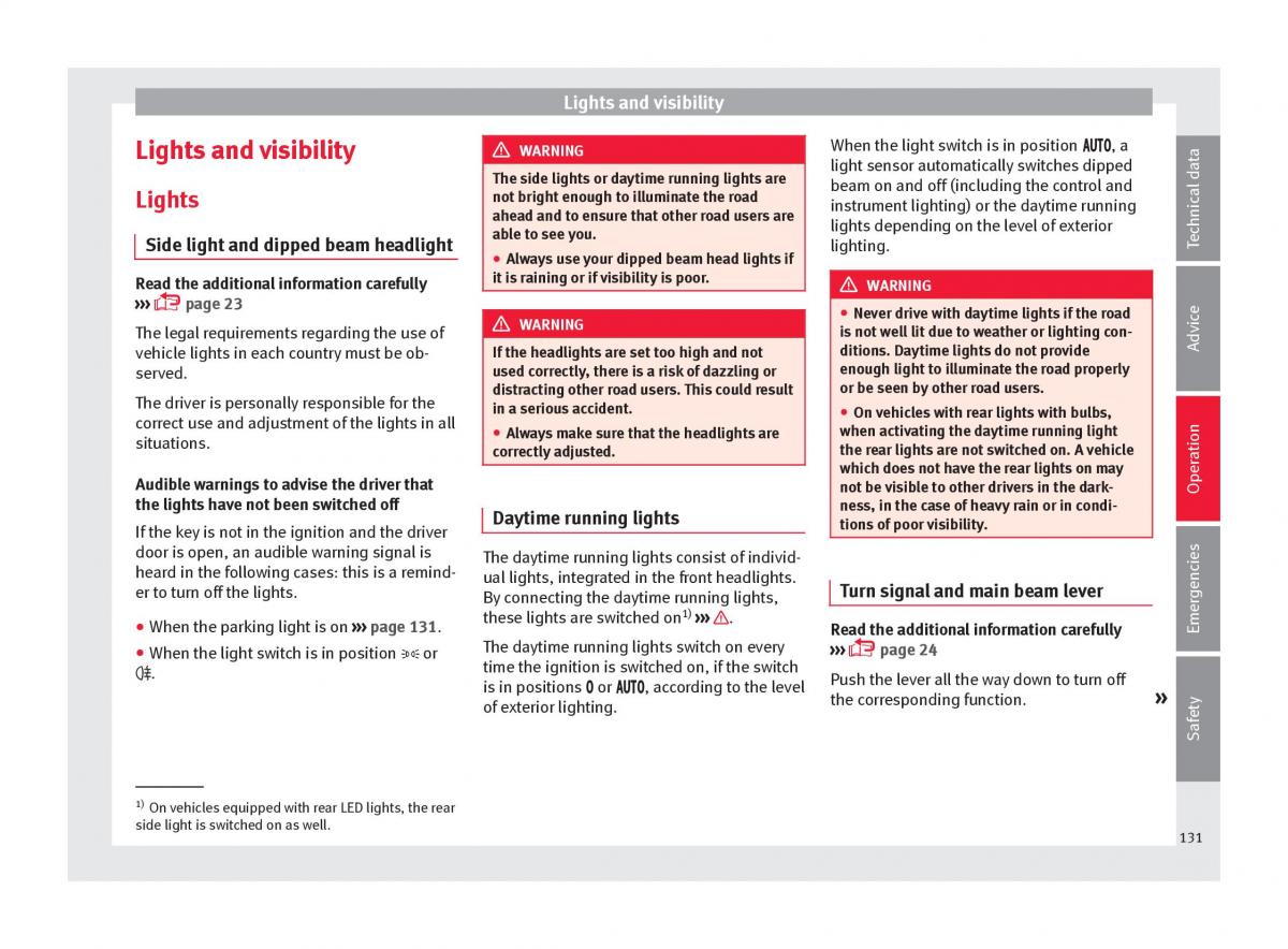 Seat Ateca owners manual / page 133