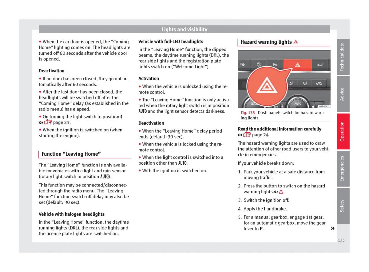 Seat Ateca owners manual / page 137