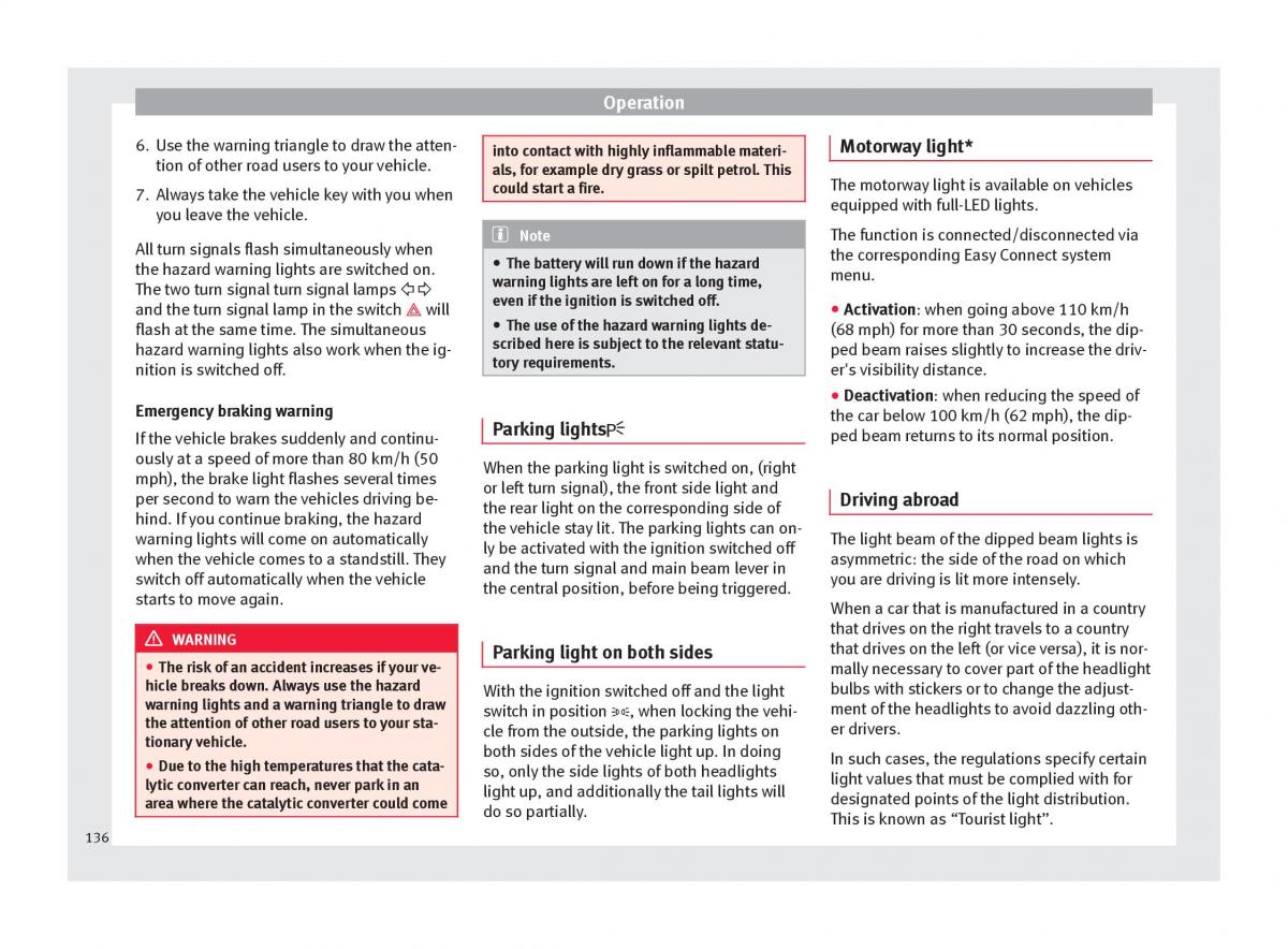 Seat Ateca owners manual / page 138