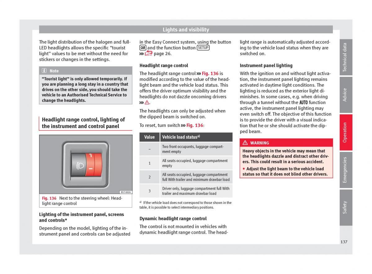 Seat Ateca owners manual / page 139