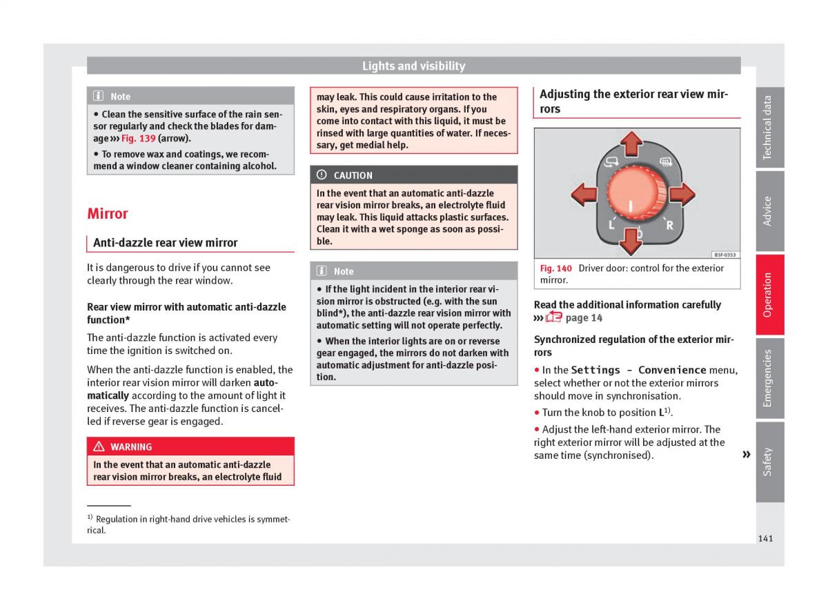 Seat Ateca owners manual / page 143