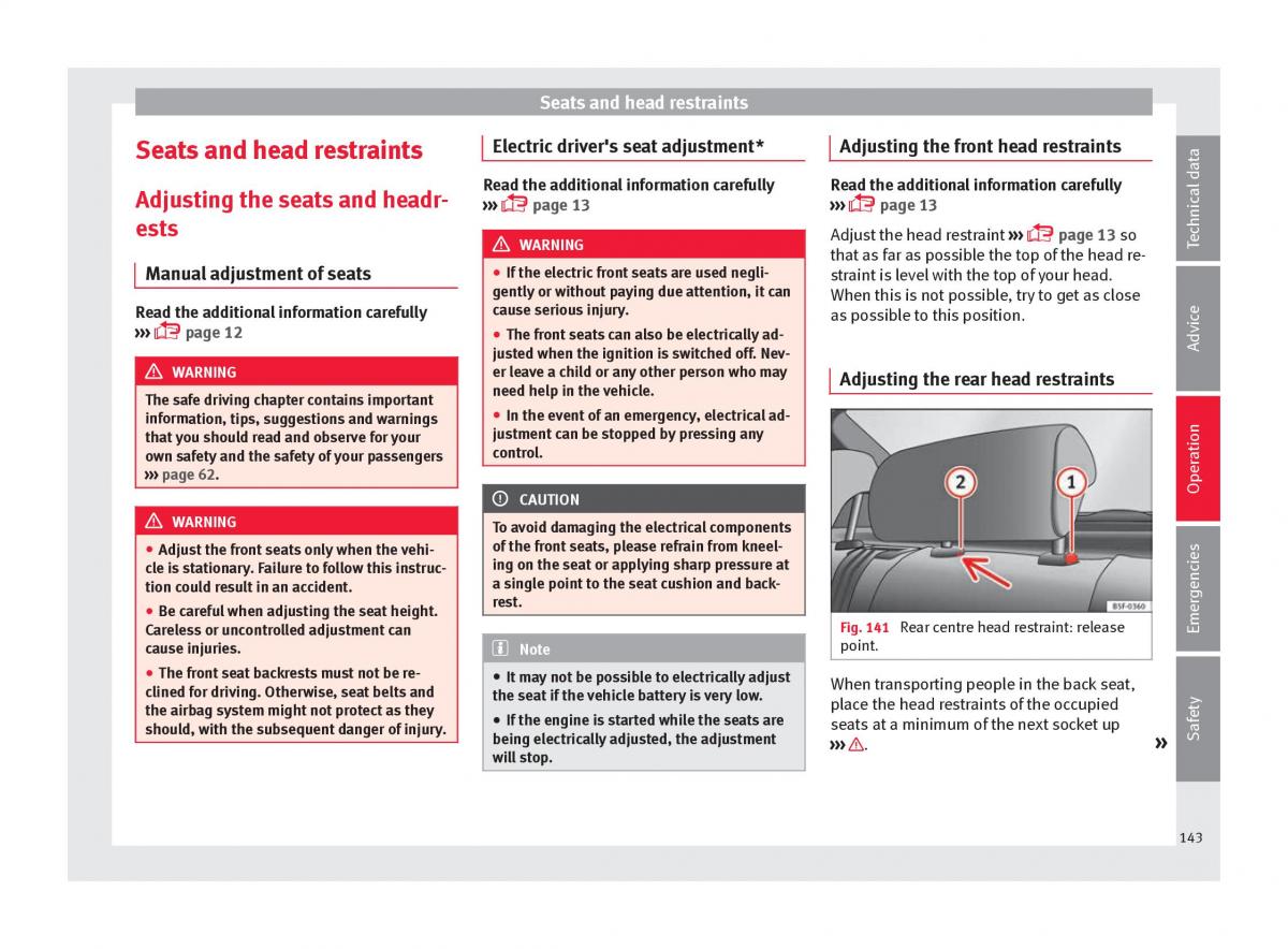 Seat Ateca owners manual / page 145