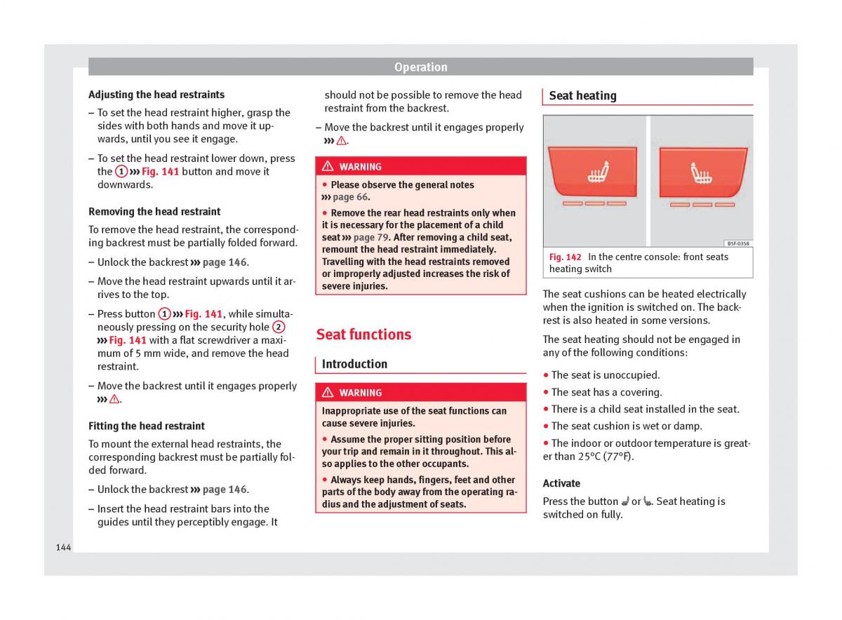 Seat Ateca owners manual / page 146