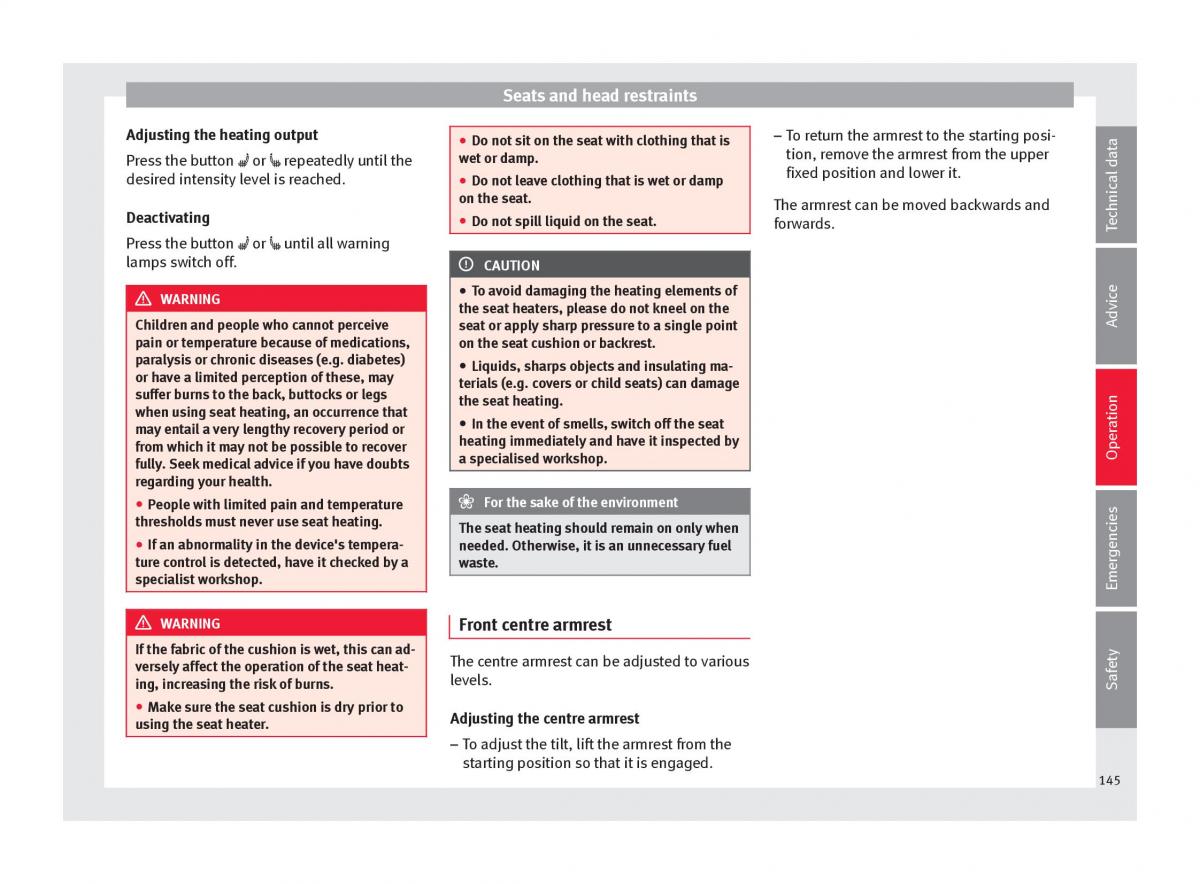 Seat Ateca owners manual / page 147