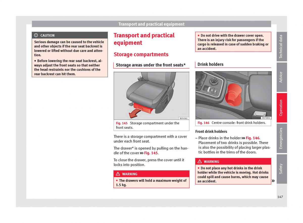 Seat Ateca owners manual / page 149