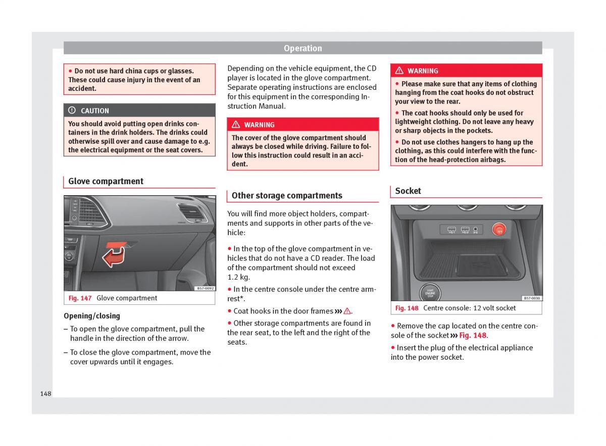 Seat Ateca owners manual / page 150