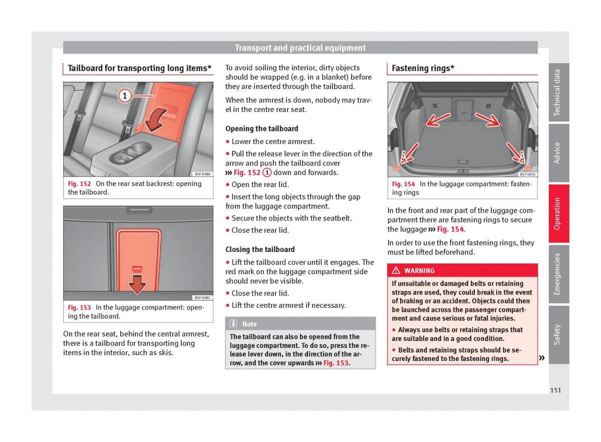 Seat Ateca owners manual / page 153