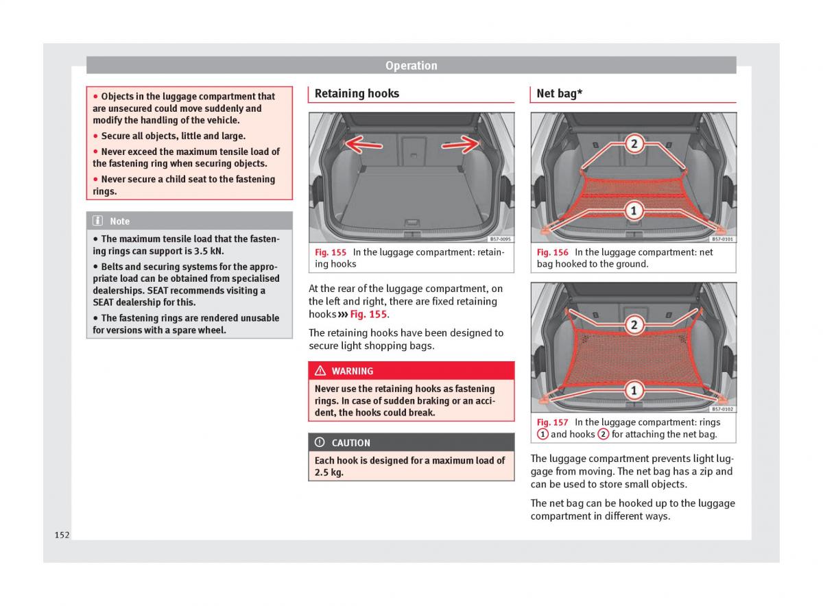 Seat Ateca owners manual / page 154