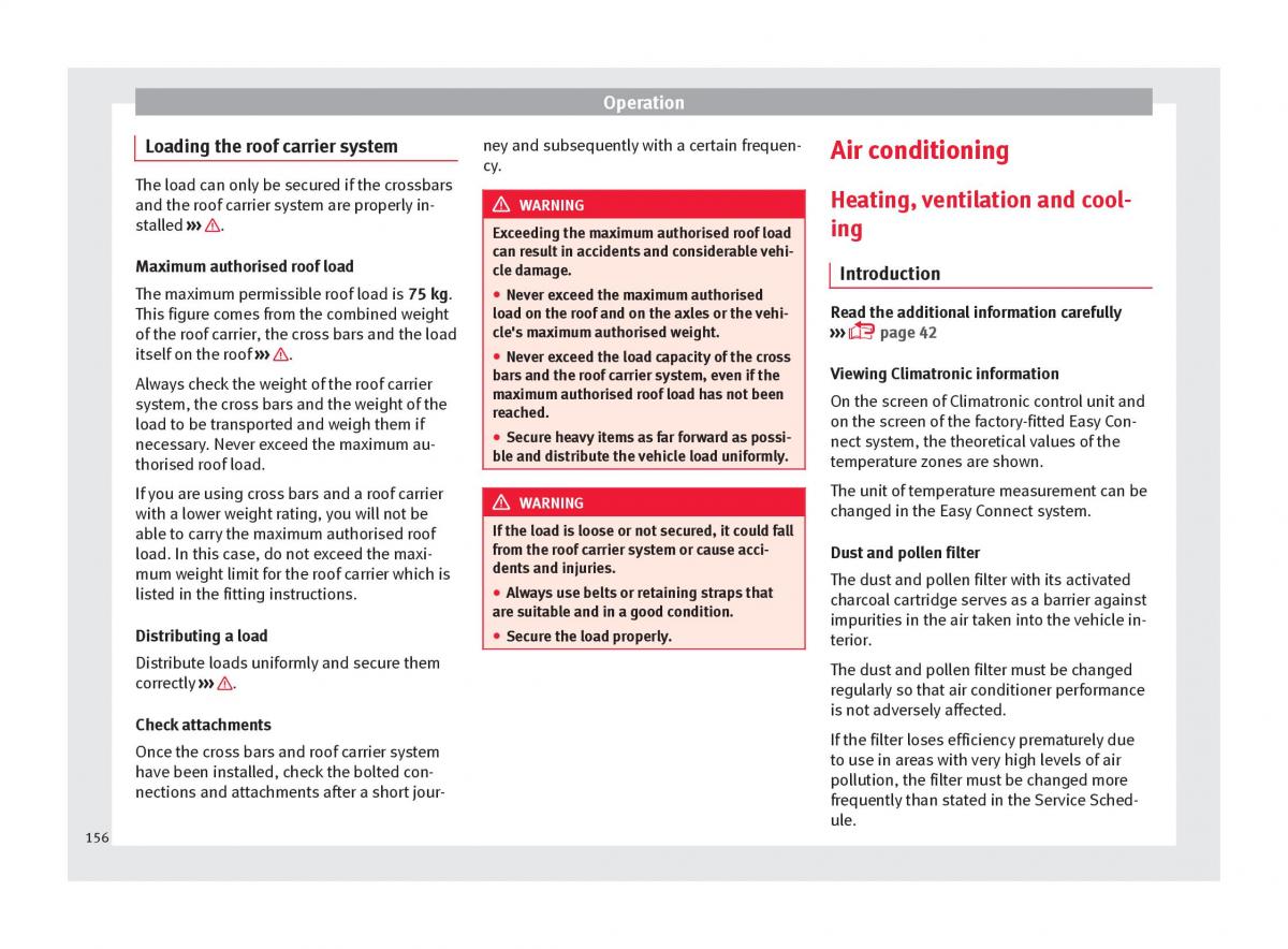 Seat Ateca owners manual / page 158