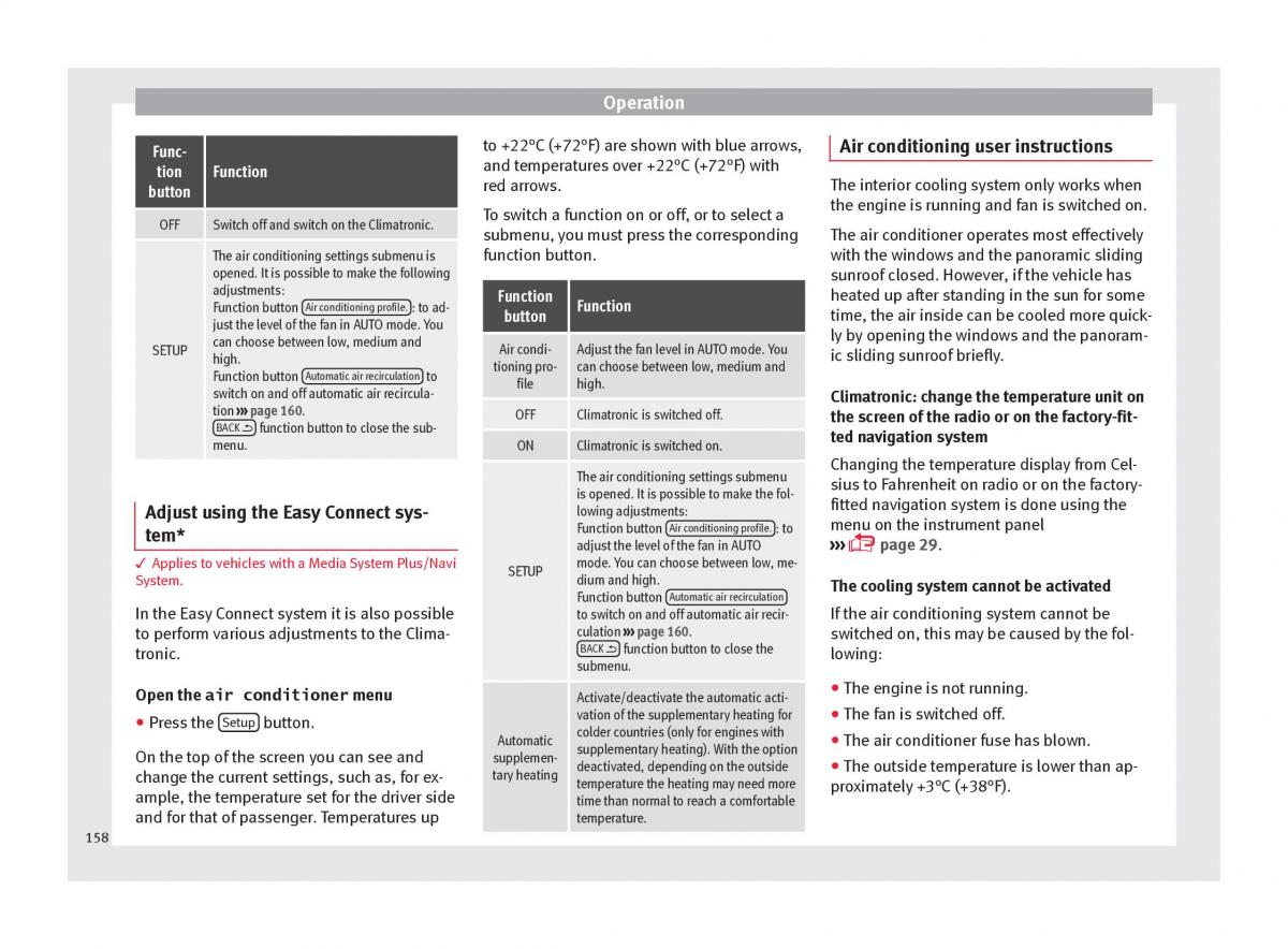 Seat Ateca owners manual / page 160